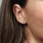 erhabene Herzen Ohrstecker – Bild 3