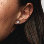 erhabene Herzen Ohrstecker – Bild 3