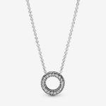 Pandora Logo Pavé-Kreis Halskette