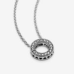 Pandora Logo Pavé-Kreis Halskette – Bild 6