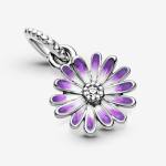 lilafarbenes Gänseblümchen Charm-Anhänger – Bild 6